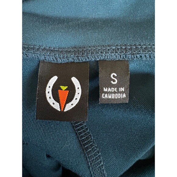 Kerrits Women's Small S Flow Rise Tights Silicone Knee Patch Teal Blue - Picture 12 of 14